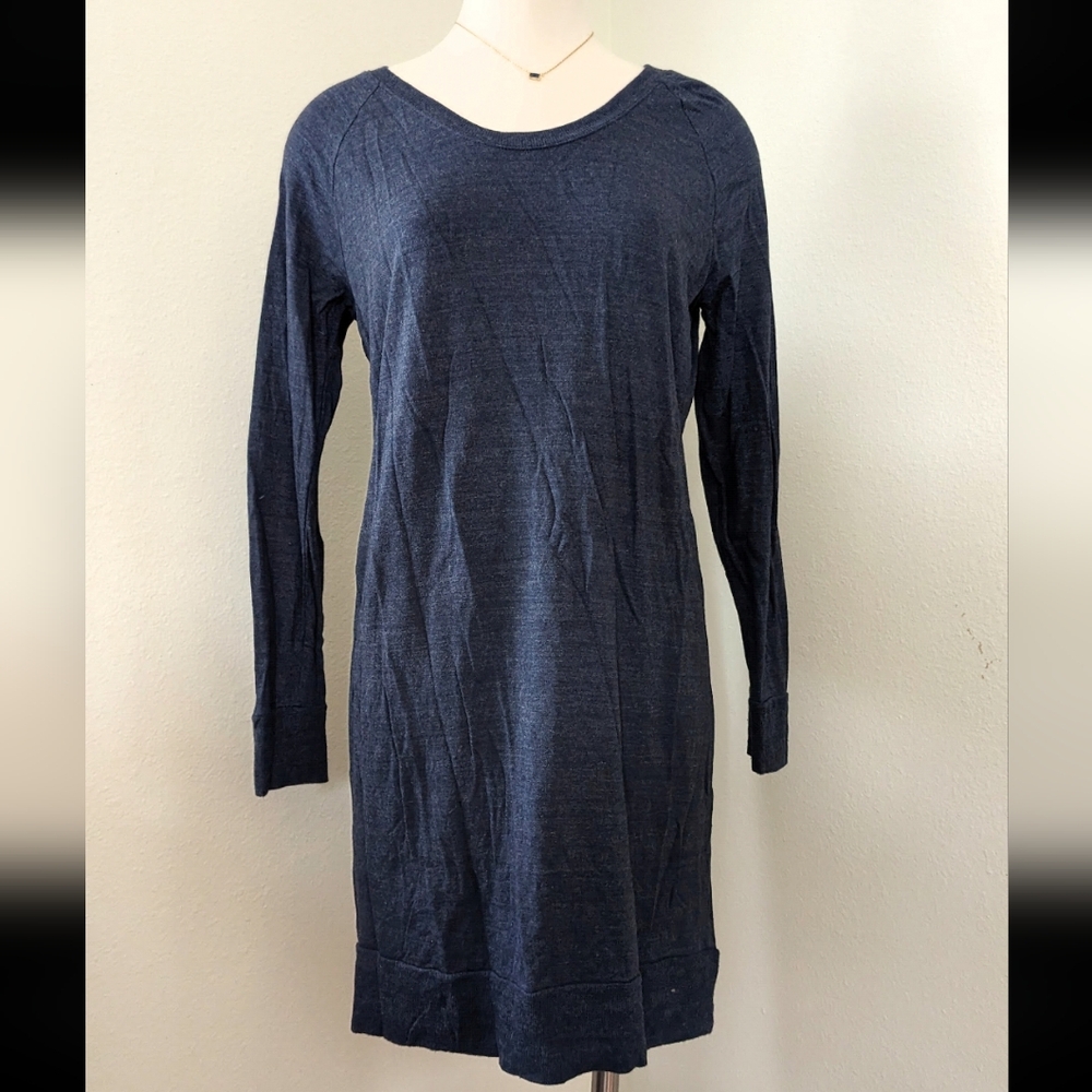 LOFT Dark Blue Long Sleeve Dress